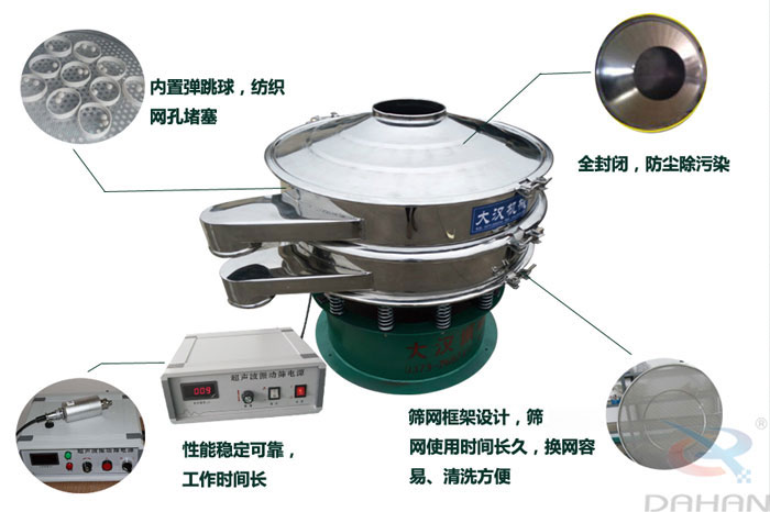 　三氯蔗糖粉超聲波振動(dòng)篩特點(diǎn)：內(nèi)置彈跳球，紡織網(wǎng)孔堵塞，全封閉，防塵除污染，性能穩(wěn)定可靠工作時(shí)間長(zhǎng)，篩網(wǎng)框架設(shè)計(jì)，篩網(wǎng)使用時(shí)間長(zhǎng)久，換網(wǎng)容易，清洗方便。