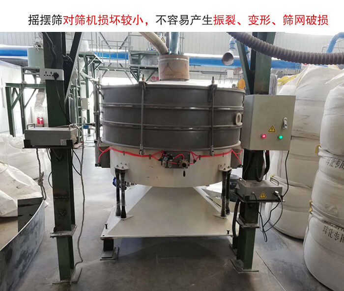 搖擺篩沒有振動(dòng)力借助的主要是篩箱搖晃，所以磨損較小。