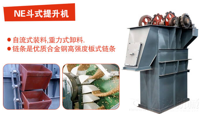 斗式提升機有：板鏈?zhǔn)?，皮帶式等多種形式主要依靠料斗完成物料的提升目的。
